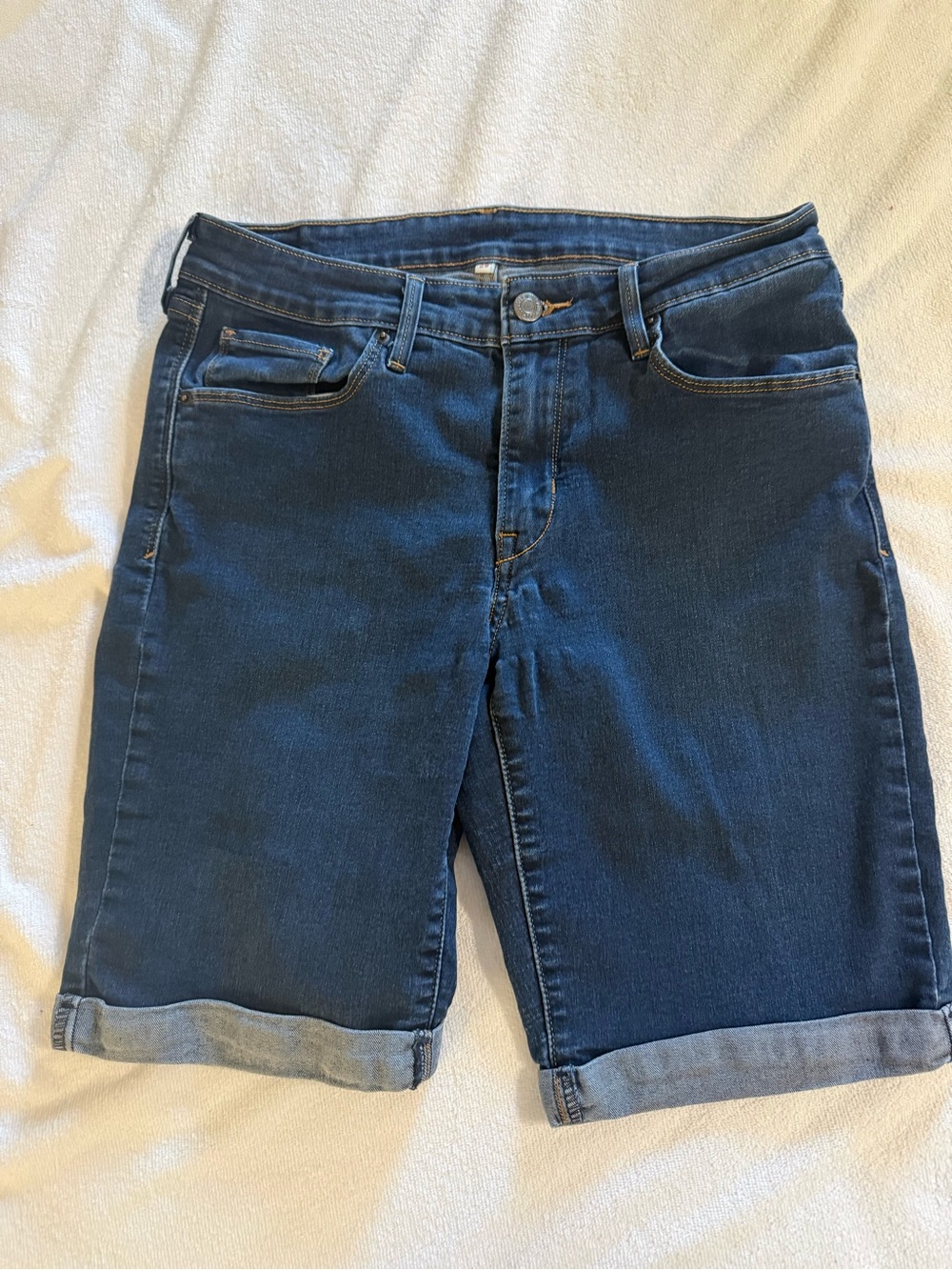 Levi's Dark Blue Denim Bermuda Shorts